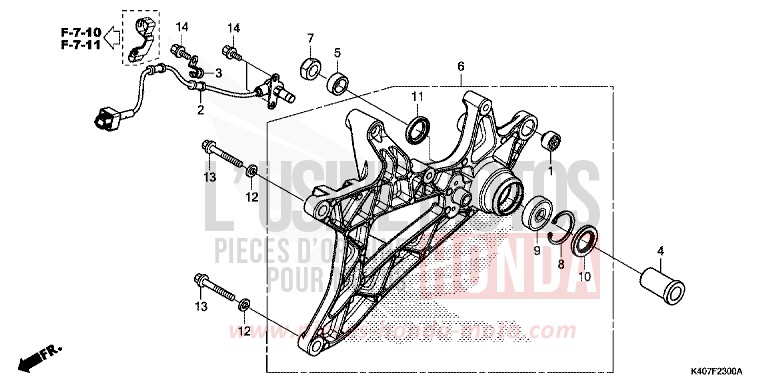 SWINGARM for Forza 125 MAT CYNOS GRAY METALLIC (NH312) from 2017